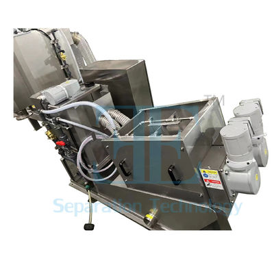 12000L/h отводнительная винтовая пресса 40kg/h многопластинная винтовая пресса